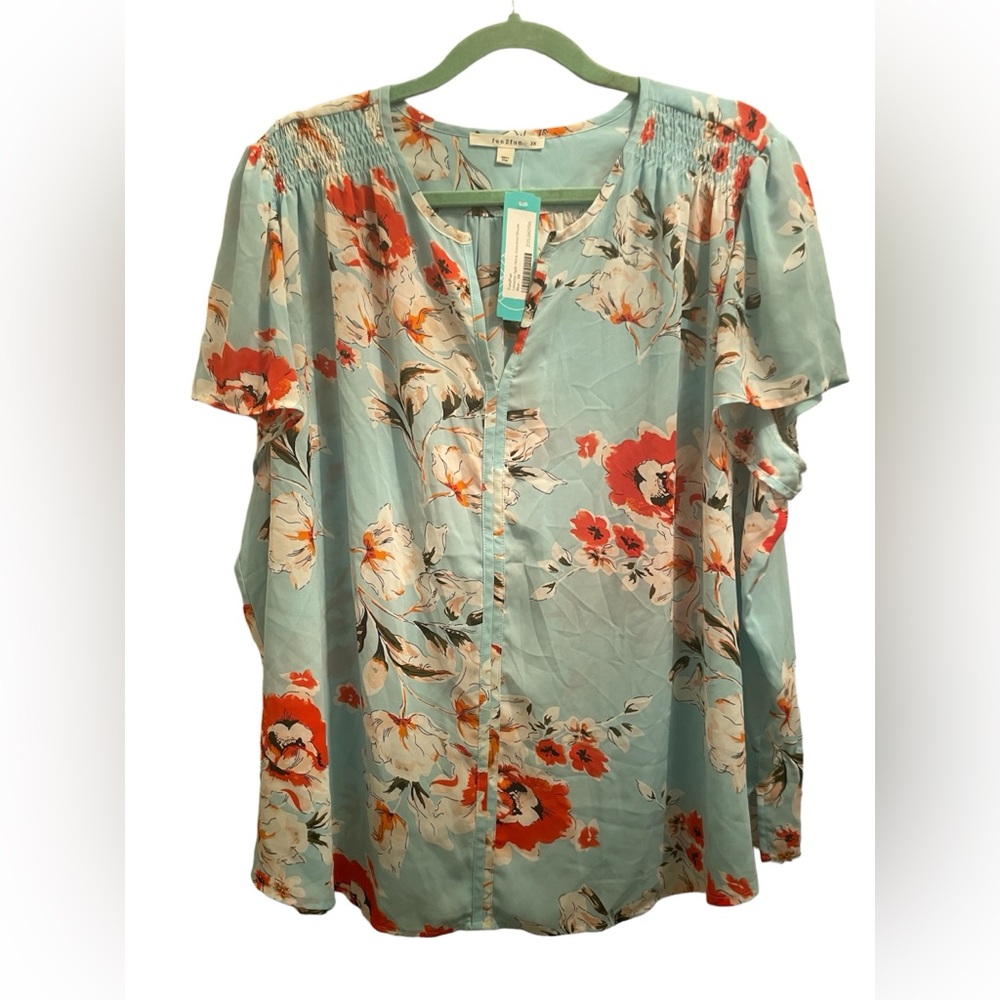 Fun 2 Fun (Stitch Fix) Women’s Plus Size Smocked Blouse